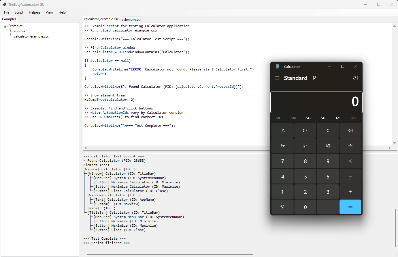 The Easy Automation GUI